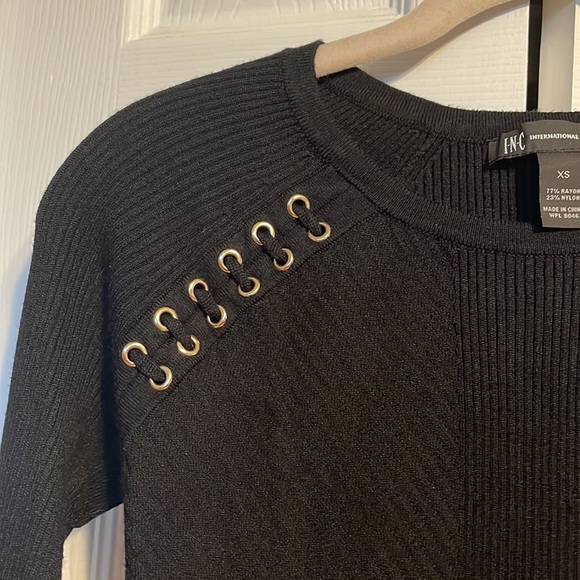 NWOT INC International Concepts long sleeve black sweater size XS - Picture 5 of 9